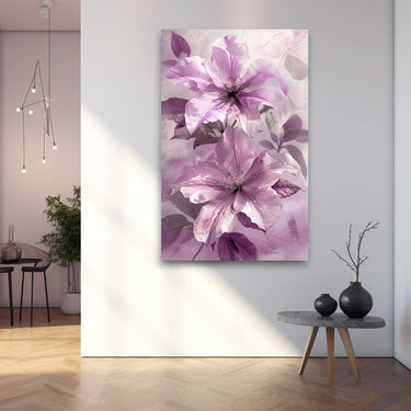 Purple Flower Abstract Painting